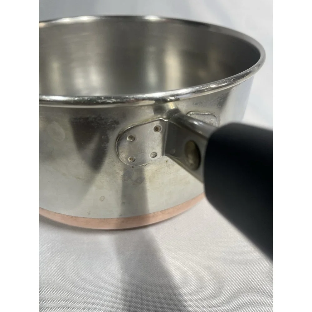 Revere Ware 1 Qt 1801 Saucepan w/ Lid Copper Bottom Cookware Sauce Pan Pot
